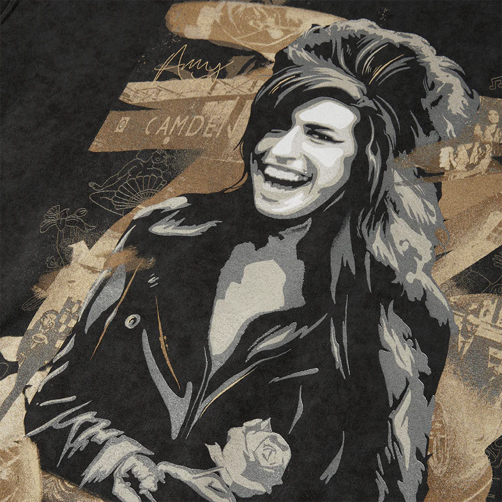 Back to Black Portrait Washed Hoodie - Image 3